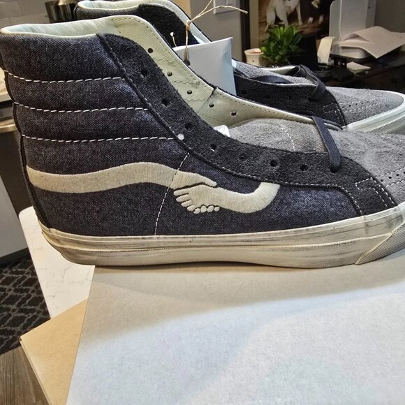 Vans x Notre Sk8 Hi Reissue 38 Lx Notre Raven Grey VN000CR0RVN MENS 11 NEW RARE - Picture 2 of 8